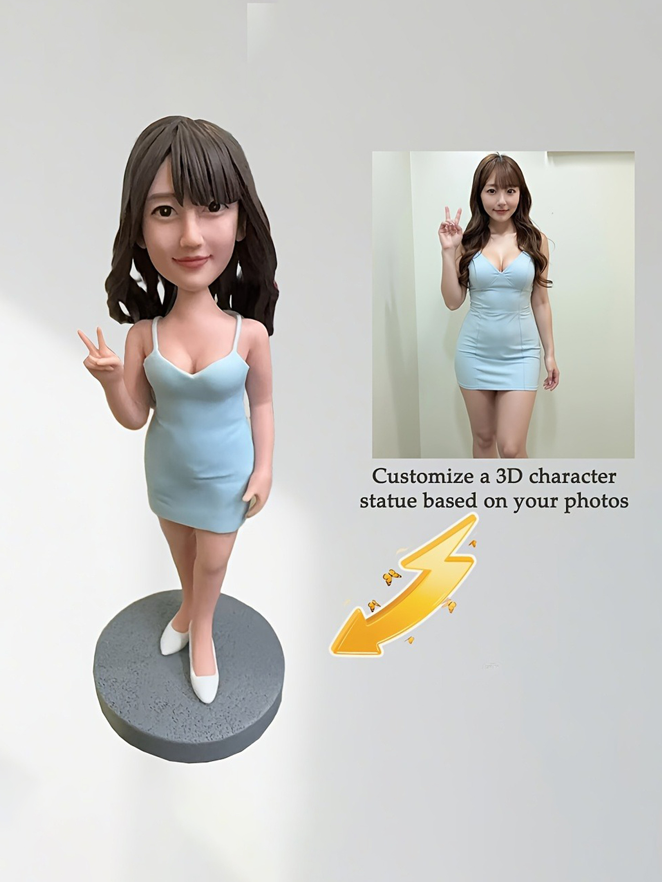 Custom Cartoon Clay Bobblehead Dolls, Wobble Dolls, Your Personalized Figurines